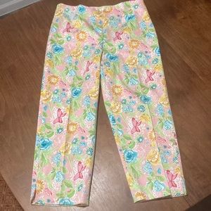 Eric New York bright floral cropped pants 6